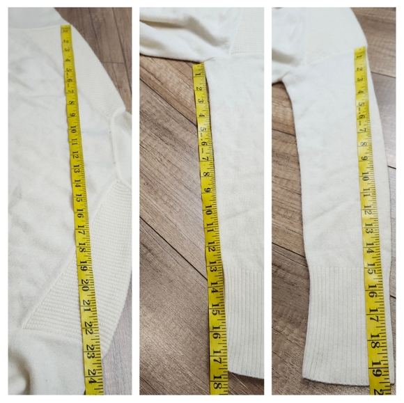 maje moby 100% cashmere Turtleneck Sweater Off-White cream lightweight women's 2 - Picture 10 of 16